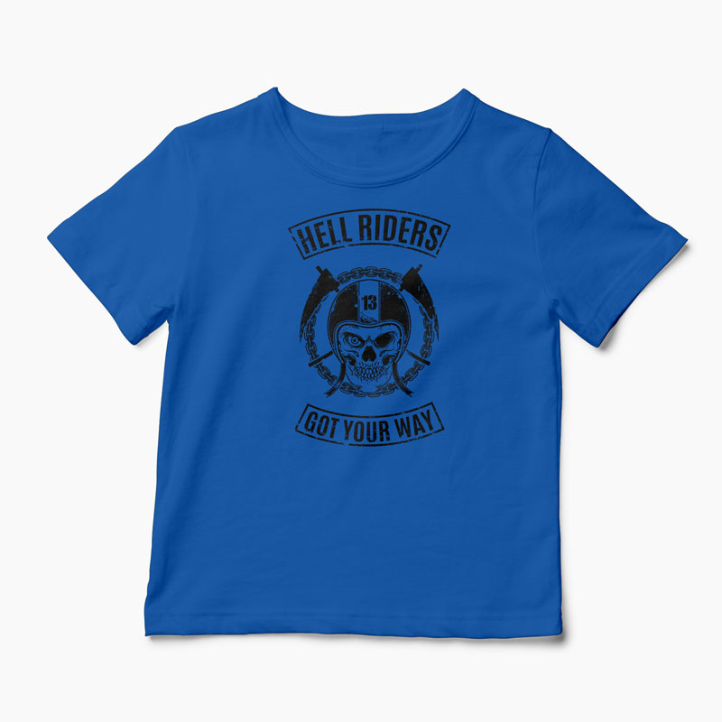 Tricou Hell Riders Got Your Way - Copii-Albastru Regal